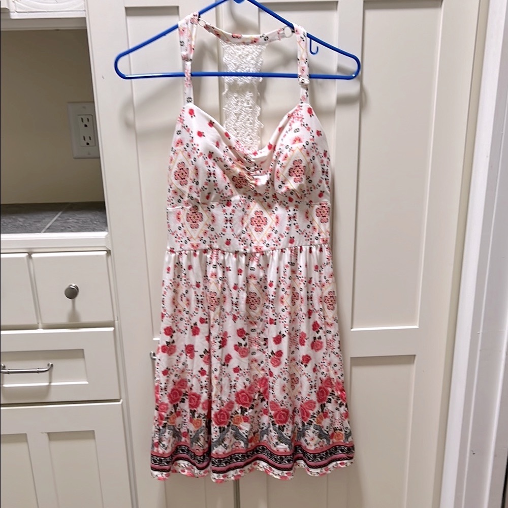 BOGO💞 Floral Sleeveless Dress with racer back Detail